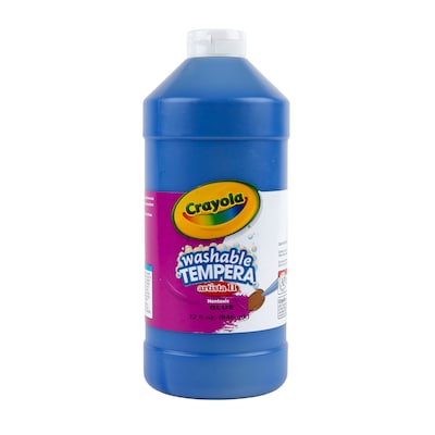 Crayola Artista II Washable Tempera Paint, Blue, 32 oz., 3/Bundle (BIN543132042-3)