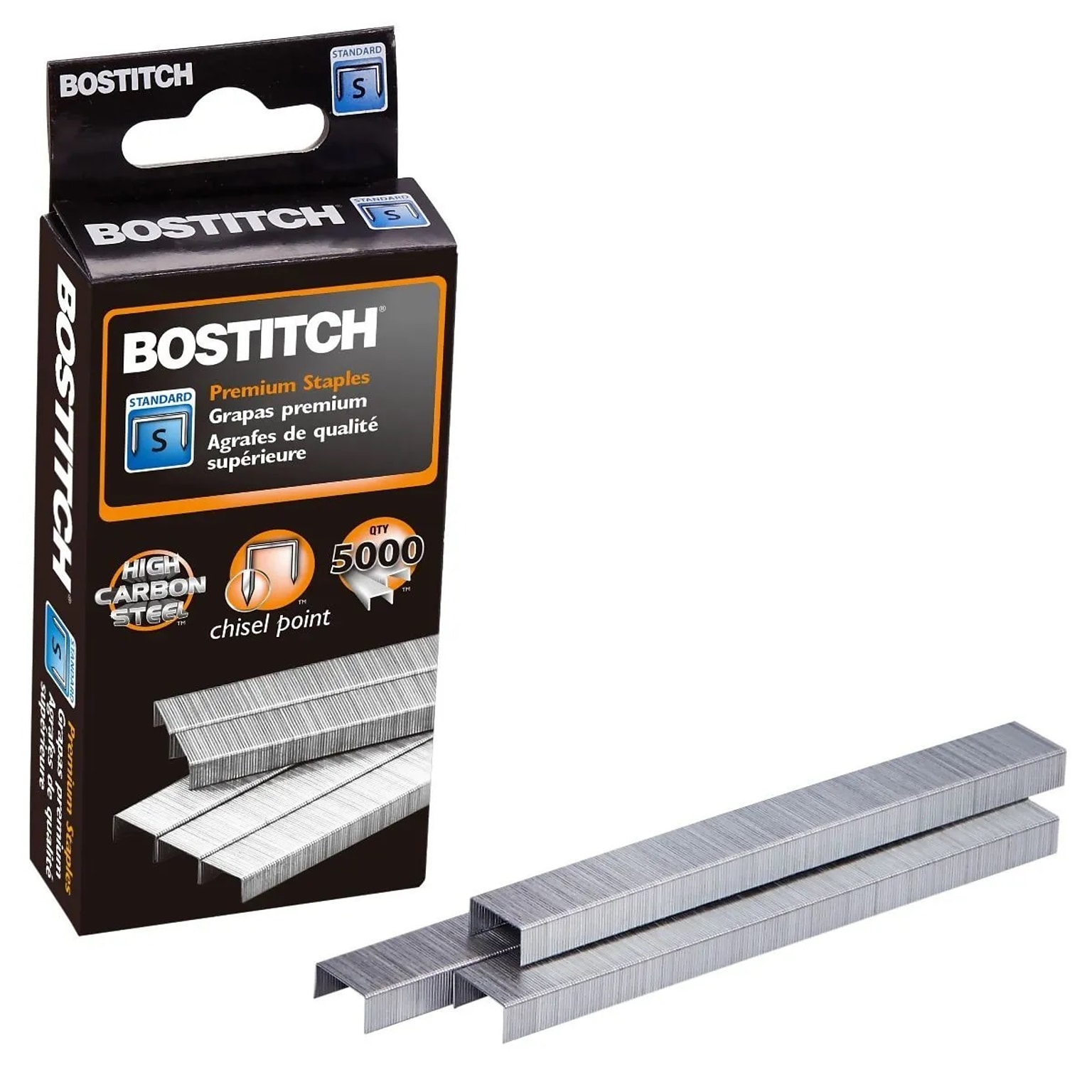 Bostitch Premium Standard Staples, 0.25 Leg Length, 5000 Staples/Box (SBS191/4CP)