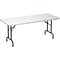 Correll® 24D x 48L Heavy Duty Adjustable Height Plastic Folding Table; Gray Granite Top