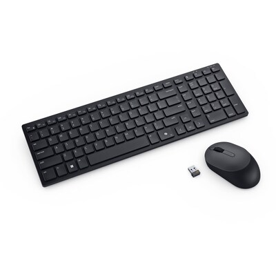 Dell Pro KM555 Wireless Ergonomic Keyboard and Optical Mouse Combo, Black (KM555-BLK-US)