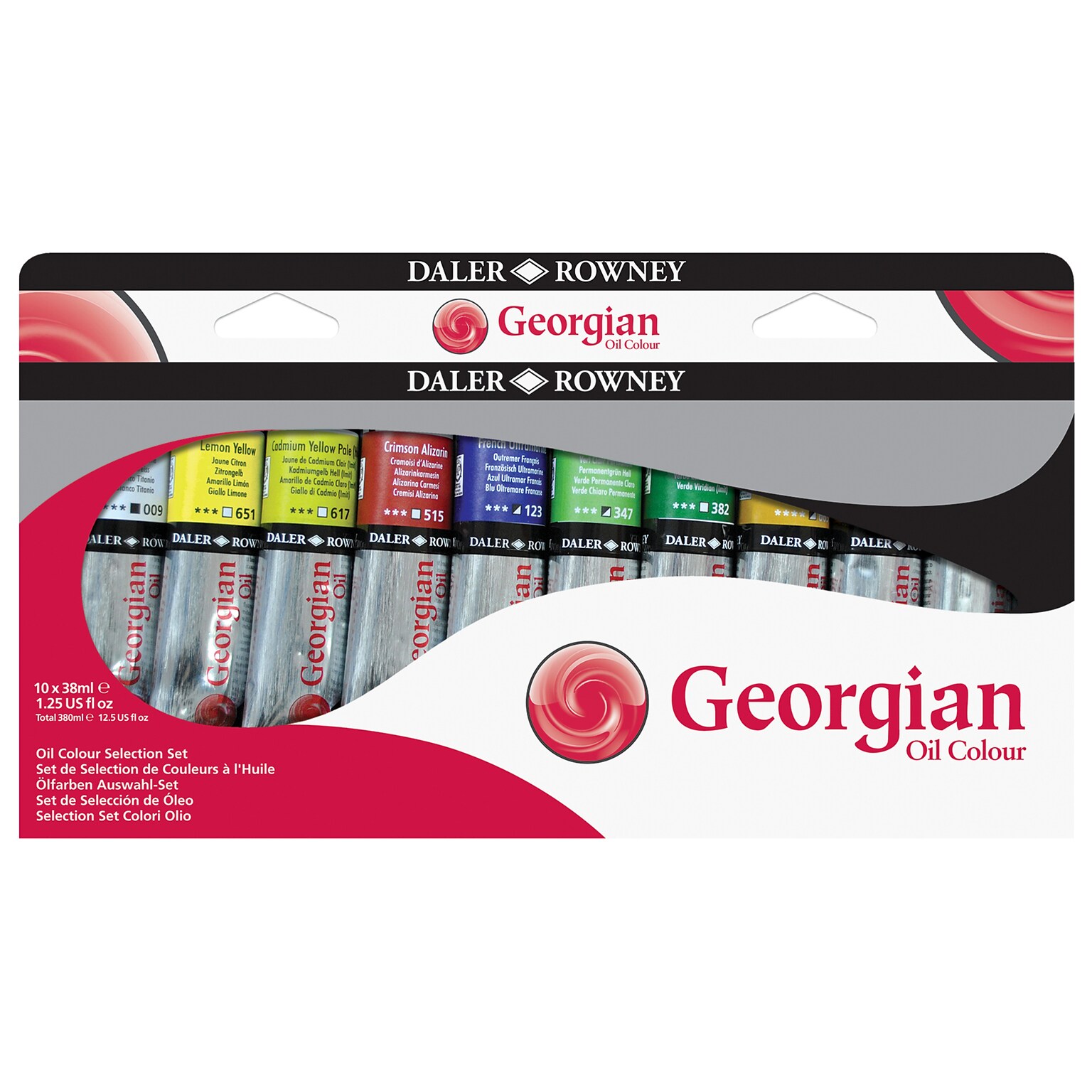Daler-Rowney Georgian Oil Paint, Assorted Colors, 38ml, 10/Set (DRW111900650)