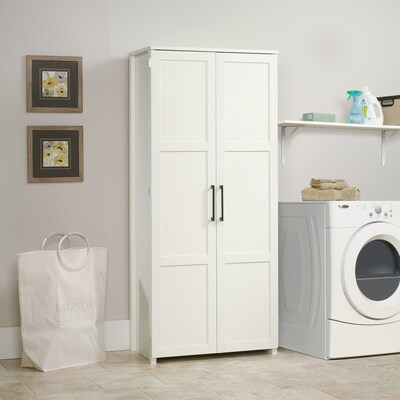 Sauder HomePlus 69"H Storage Cabinet with 4 Shelves, White (424001)