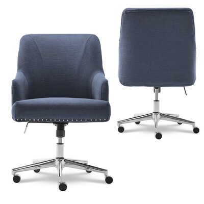 Serta Style Leighton Fabric Swivel Computer and Desk Chair, Blue (47925A)