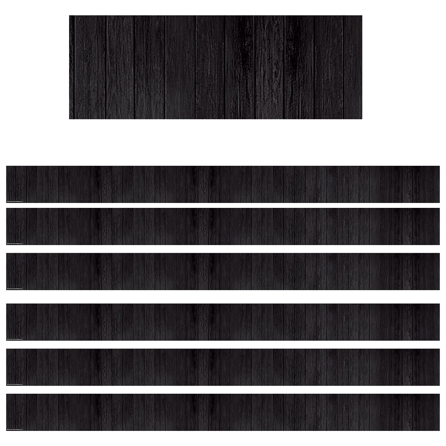 Teacher Created Resources Black Wood Straight Border Trim, 35 ft., Black, 6 Packs/Bundle (TCR9119-6)