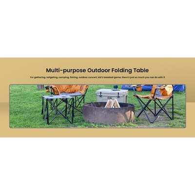 Arrowhead Outdoor Folding Camping Table with Carry Bag, Gray (TSRTKKS0230U)