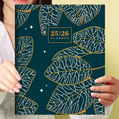 2025-2026 TF Publishing Night Foliage 9" x 11" Academic Year Monthly Planner, Paperboard Cover, Multicolored (AY26-4506)