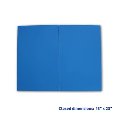 Flipside Premium 18" x 46.5" Study Carrel Panel, Blue, 12/Pack (19372-12)