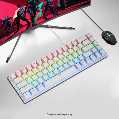 SaharaCase Wired Gaming Keyboard & Mouse Combo, White (KB33)