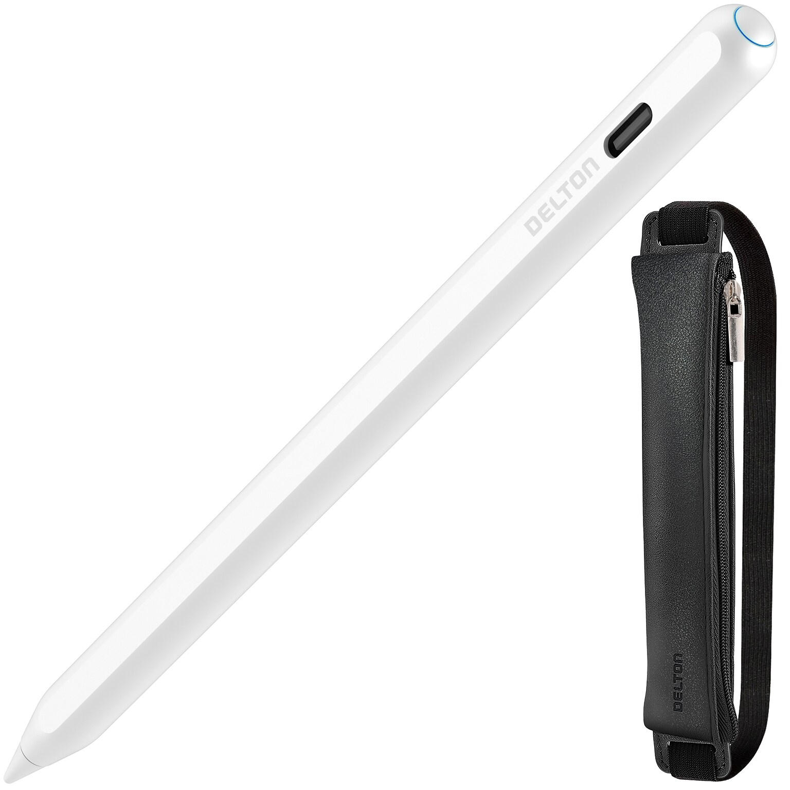Delton AP7 Stylus Pen for iPad, Wireless Magnetic Charging, White (DAP7)