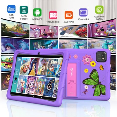 Contixo K103B 10" Tablet, WiFi, 64GB, Android, Purple (CNXK103BPURPLE)