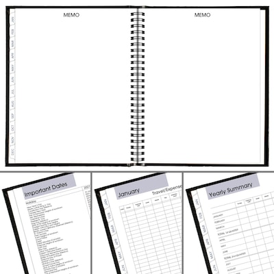 2027 AT-A-GLANCE DayMinder 7" x 8.5" Monthly Planner, Faux Leather Cover, Black (G400H-00-27)