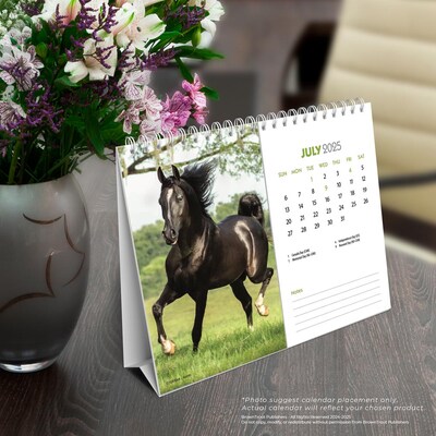 2025 BrownTrout Horse Lovers 7.5" x 6" Monthly Desk Calendar (9781975478476)