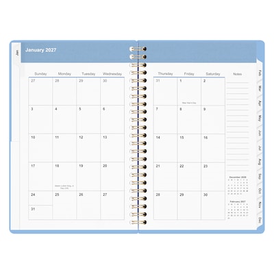 2027 Staples 5" x 8" Weekly & Monthly Planner, Eternal Blue (ST63612-27)