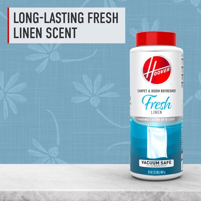 Hoover Carpet & Room Refresher Carpet Powder, Fresh Linen Scent, 32 oz. (AH31200)