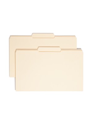 Smead File Folders, 3-Tab, Legal Size, Manila, 100/Box (15336)