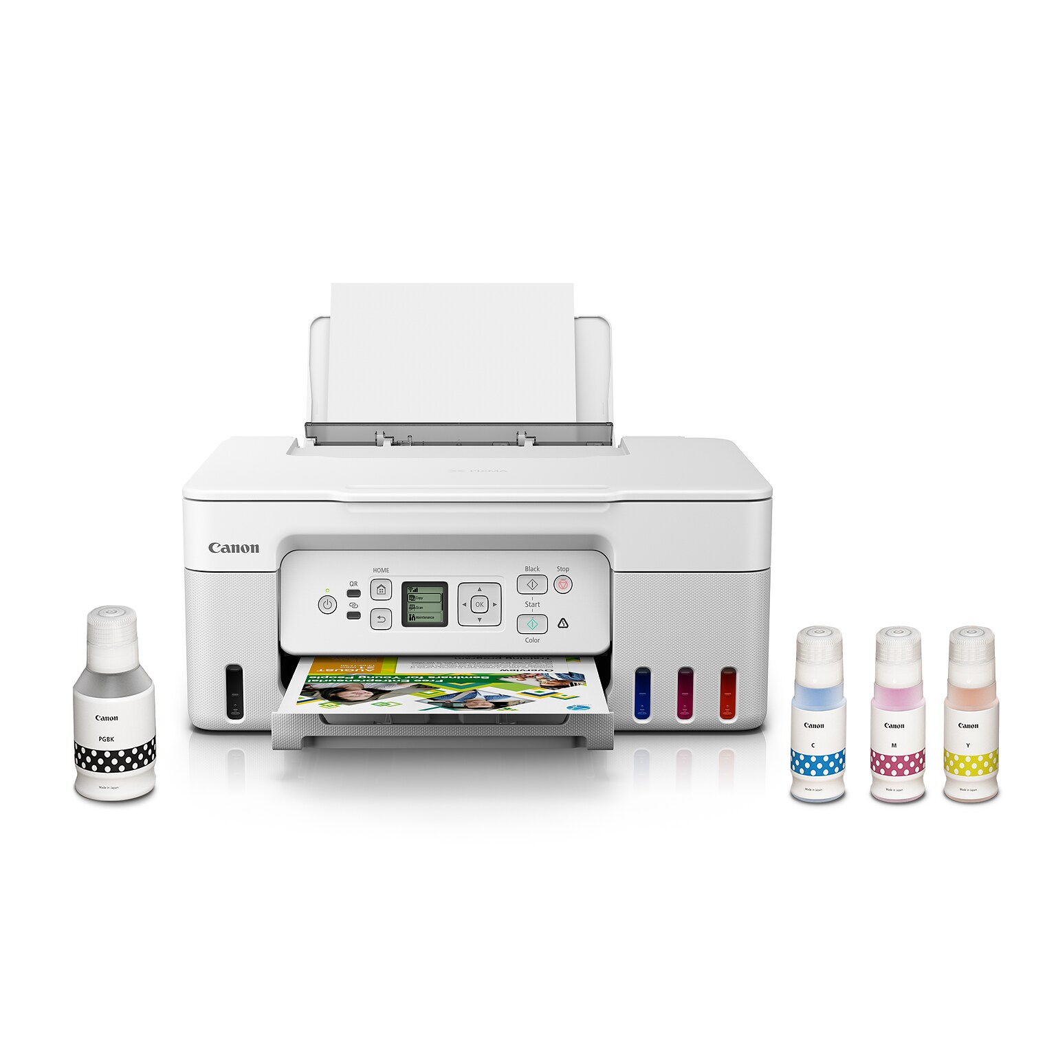 Canon PIXMA MegaTank G3270 WH Wireless Color Inkjet Printer, All-In-One Supertank, Print, Scan, Copy (G3270 WH)
