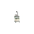 H. Wilson® 42H Deluxe Mobile Carts w/Cabinet; Hunter Green