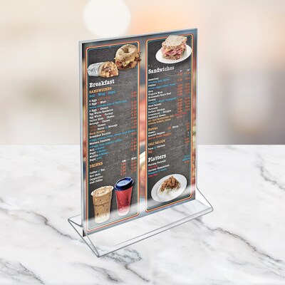 Azar Document Holder, Desktop/Countertop, Top Loading Plastic, 3/Pack (142430-3PK)