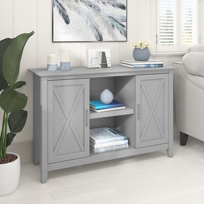 Bush Furniture Key West 30" Accent Cabinet with Doors and 4 Shelves, Cape Cod Gray (KWS146CG-03)