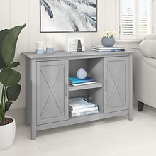Bush Furniture Key West 30 Accent Cabinet with Doors and 4 Shelves, Cape Cod Gray (KWS146CG-03)