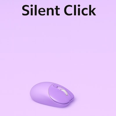 SaharaCase Wireless Ergonomic Keyboard and Laser Mouse Combo, Purple (KB12)