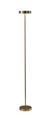 Adesso Mira 55 Antique Brass Floor Lamp with Disc-Shaped Shade (2612-21)