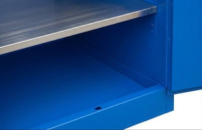 FireKing Flammable Liquids Storage Cabinet, 45 gal, Automatic Close, Blue (SC45-AC-B)