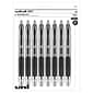 uniball 207 Retractable Gel Pens, Medium Point, 0.7mm, Black Ink, 8/Pack (1756584)