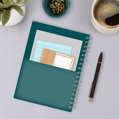 2027 Mead Essentials 6" x 8.5" Calendar Year Weekly & Monthly Planner, Plastic Cover, Teal (CRW430L4227)