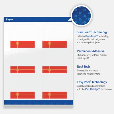 Avery Square Multipurpose Labels, 3" x 3", White, 60/Pack (19479370562)