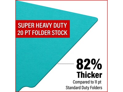 Medical Arts Press Heavy-Duty End Tab File Folder, Straight Cut, Letter Size, Light Blue, 40/Box (S-09459-LBL)