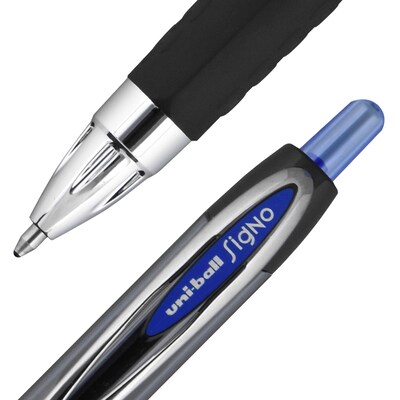 uni-ball 207 Retractable Gel Pens, Bold Point, 1.0mm, Blue Ink, Dozen (1790896)