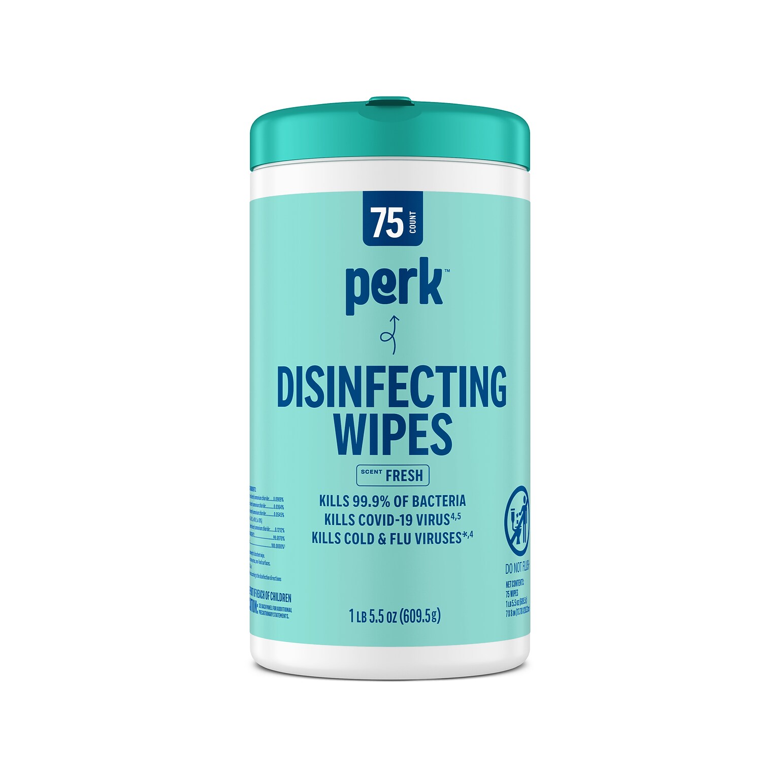 Perk™ Disinfecting Wipes, Fresh Scent, 75 Wipes/Pack (PK56664)