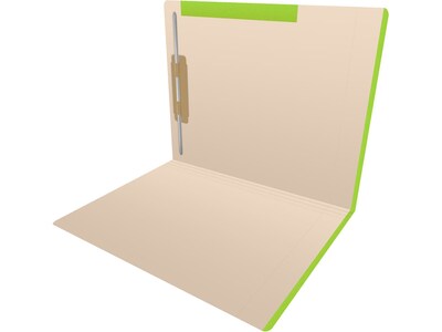 Medical Arts Press File Folder, Straight-Cut, Letter Size, Manila Stock, Manila/Light Green, Reinforced Right Side, 50/Box