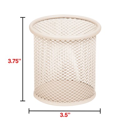 Staples Metal Mesh Pen Cup, Warm White (ST63820)