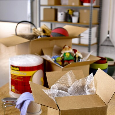 Scotch Greener Commercial Grade Packaging Tape with Dispenser, 1.88" x 19.4 yds., Clear (175G)