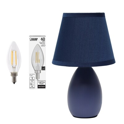 Simple Designs 9.45" LED Table Lamp, Blue (LT2009-BLU-LB)