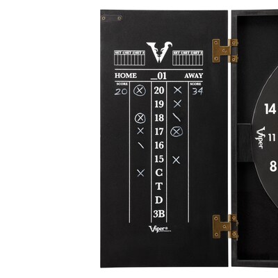 Viper Hideaway Dartboard Cabinet with Reversible Traditional and Baseball Dartboard (40-0375)