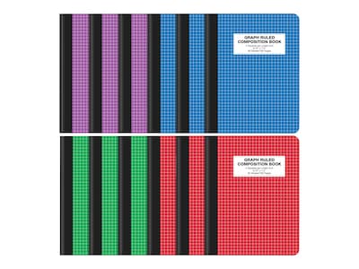 Better Office 1-Subject Composition Notebooks, 7.5 x 9.75, Graph Ruled, 80 Sheets, 12/Pack (25612-
