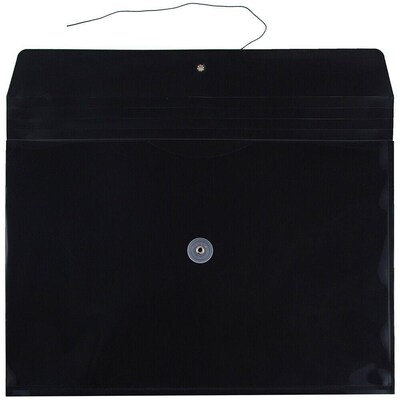 JAM Paper Premium Plastic Document File, Legal, Black, 3/Pack (219B1BLX3)