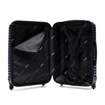 DUKAP Adly 4-Piece Hardside Spinner Luggage Set, TSA Checkpoint Friendly, Blue (DKADLSMLXL-BLU)