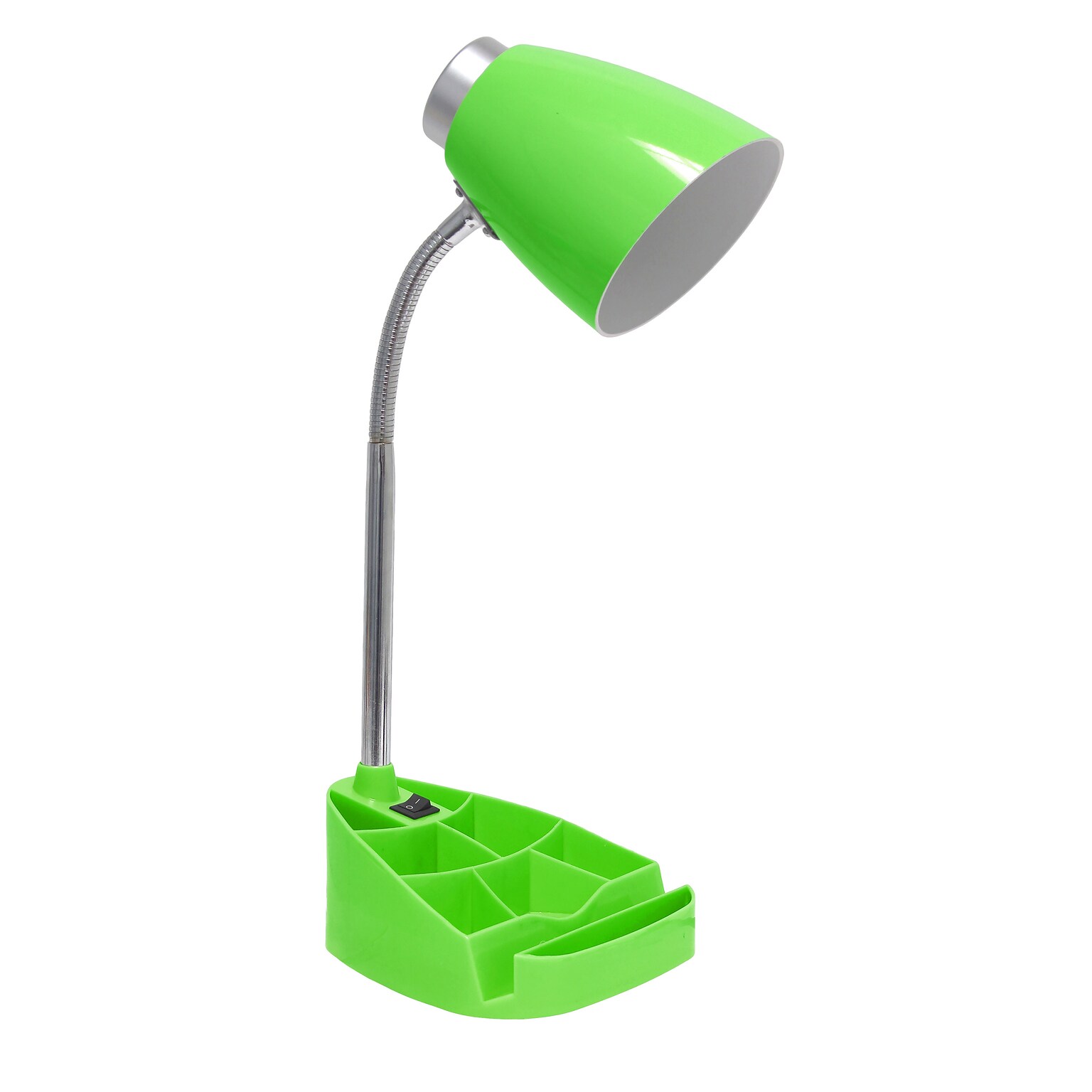 Creekwood Home 18.5 Flexible Gooseneck Organizer Desk Lamp with Stand, Green (CWD-1001-GR)