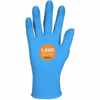 KleenGuard G10 2Pro Powder Free Nitrile Industrial Gloves, Latex Free, Small, Blue, 1000/Carton (ANS54421CT)