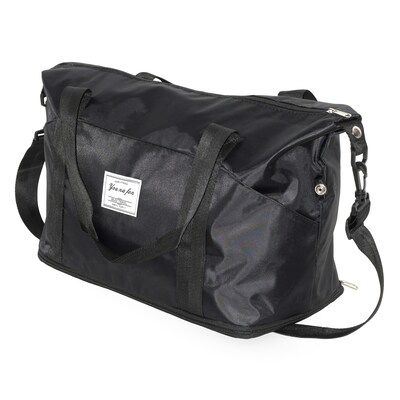 Nicci Polyester Travel Duffel Expandable Bag, Black (CBM10003-BLK)