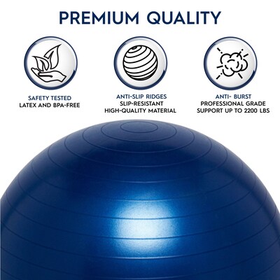 Bouncy Bands Balance Ball, 55cm, Blue (BBAWBS55BU)