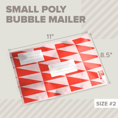 Scotch 8.5 x 11 Self-Sealing Bubble Mailer, #2, Red/Pink, 4/Pack (8912DR-2-4)