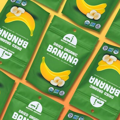 Mavuno Harvest Gluten Free Organic Dried Banana Fruit Snacks, 2 oz., 6 Bags/Pack (MAHW-BNNA2OZ6PK)