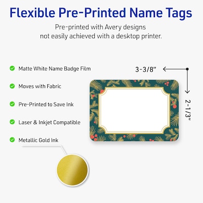 Avery Rectangle Multipurpose Labels, 2-1/3 x 3-3/8, White, 80/Pack (19479370500)
