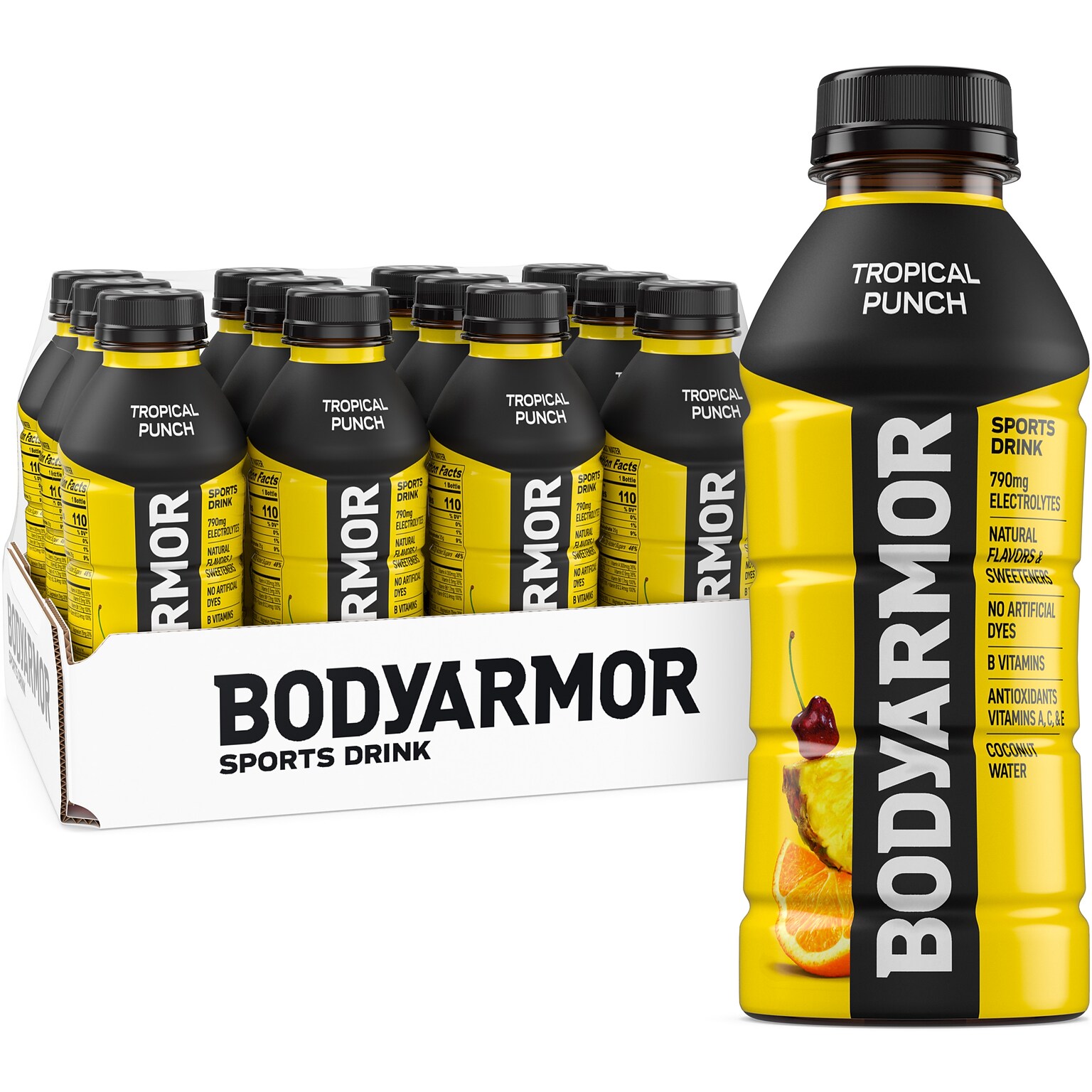 BodyArmor Tropical Punch Sports Drink, 16 oz., 12 Bottles/Pack (100008-1.4)