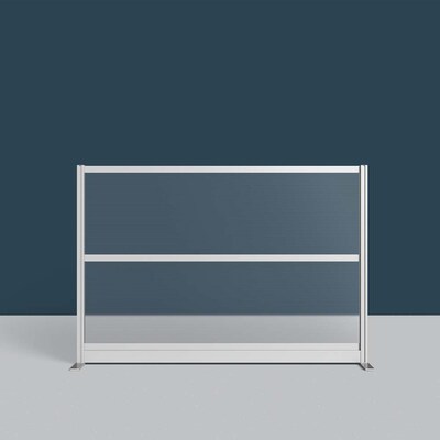 Luxor Translucence 2-Panel Room Divider, 48"H x 70"W, Translucent Plastic (PPWL009)